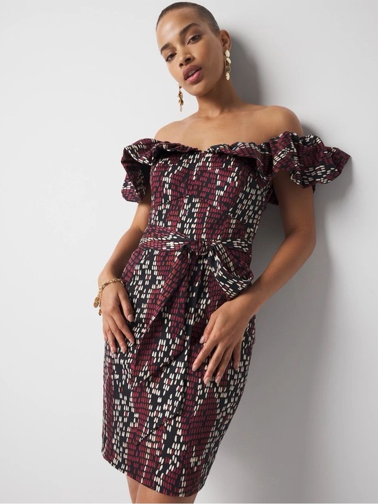 White House Black Market Dresses & Skirts - White House Black Market Off-The-Shoulder Poplin Mini Dress Sz.8 NWT